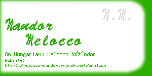 nandor melocco business card